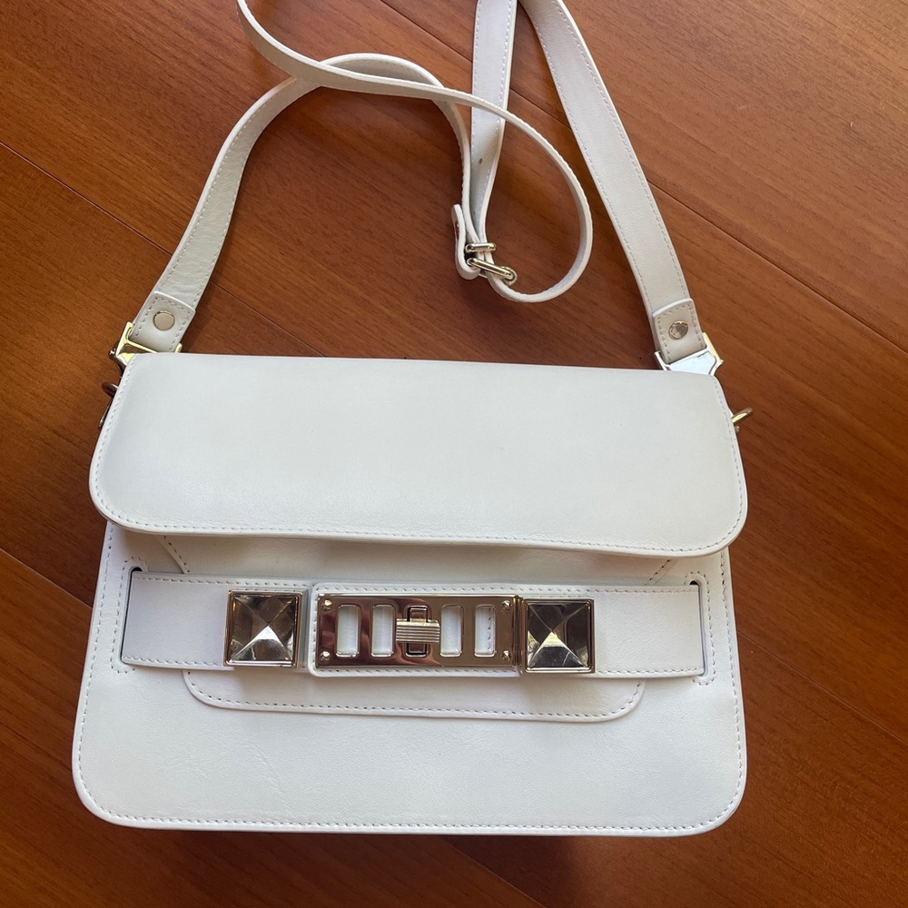 Proenza Schouler White Leather PS11 Mini Classic Shoulder Bag